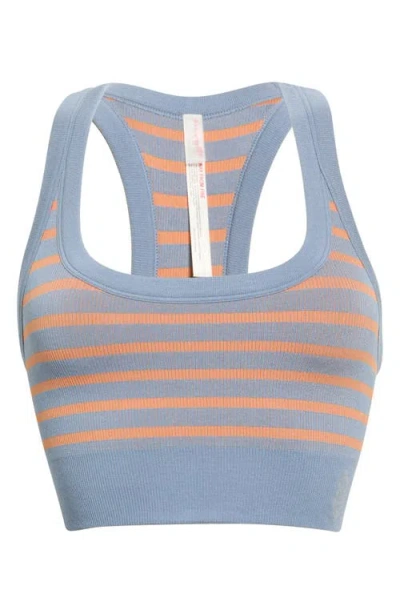 Free People Fp Movement Stripe Go To Sports Bra In Blue