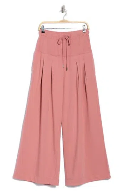 Free People Fp Movement Studio Siren Cotton Drawstring Pants In Pink