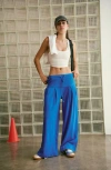 Free People Fp Movement Studio Siren Cotton Drawstring Pants In Stellar Blue