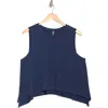 Free People Fp Movement Tempo Asymmetric Crop Tank Top In Blue