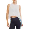 Free People Fp Movement Tempo Asymmetric Crop Tank Top In White