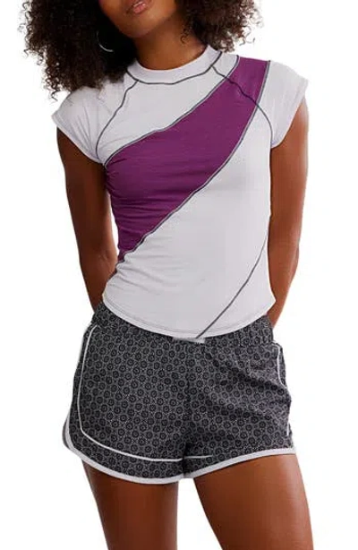 Free People Fp Movement Tempo Colorblock Performance T-shirt In White