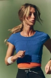 Free People Fp Movement Tempo Ribbed Baby Tee In Athlete Blue