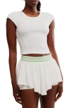 Free People Fp Movement Tempo Ribbed Baby Tee In White