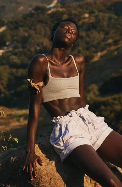 Free People Fp Movement Tighten Up Mini Sports Bra In Heather Grey