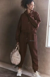 Free People Fp Movement Undefeated Cotton Blend Hoodie & Jogger Set In Cocoa