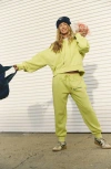 Free People Fp Movement Undefeated Cotton Blend Hoodie & Jogger Set In Sour Citrus