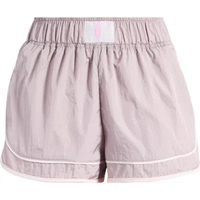 Free People Fp Movement Varsity Blues Athletic Shorts In Oyster Combo