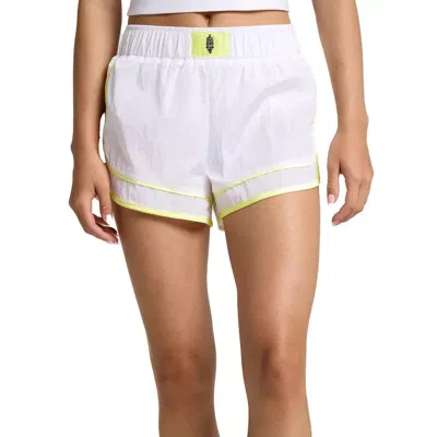 Free People Fp Movement Varsity Blues Shorts Womens White Built-in Brief Dsgl897
