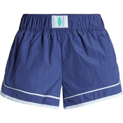 Free People Fp Movement Varsity Blues Water Resistant Athletic Shorts