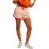 Free People Fp Movement Varsity Blues Water Resistant Athletic Shorts In Orange