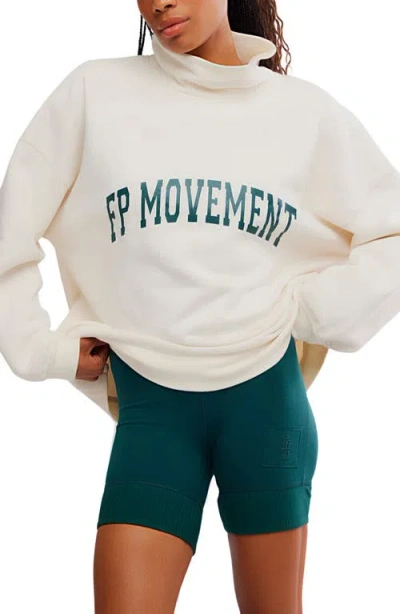 Free People Fp Movement Victory Sweatshirt & Shorts Set In White