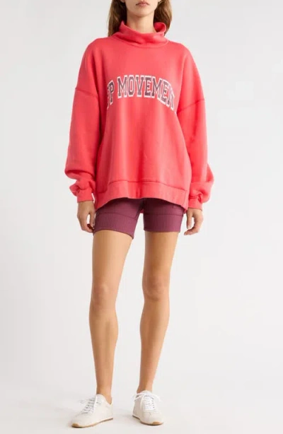 Free People Fp Movement Victory Sweatshirt & Shorts Set In Purple