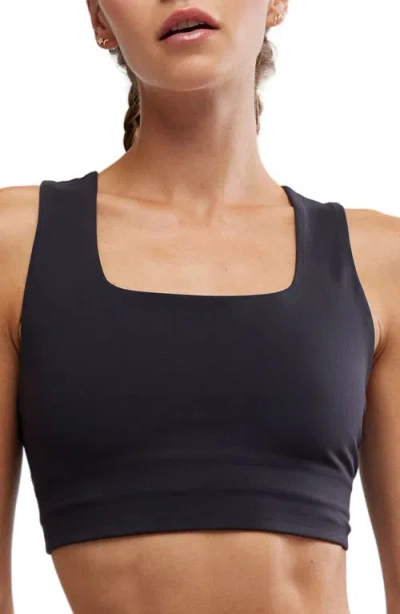 Free People Fp Movement Win Win Racerback Bra In Black