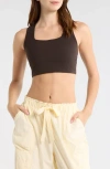 Free People Fp Movement Win Win Racerback Bra In Brown
