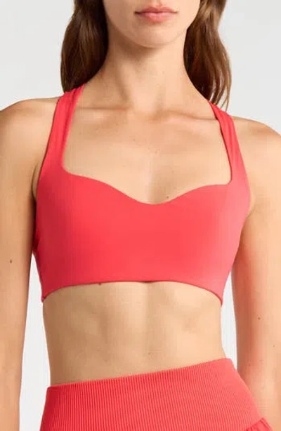 Free People Fp Movement Win Win Sweetheart Racerback Bra In Electric Sunset