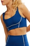 Free People Fp Movement You're A Peach Sports Bra In Blue