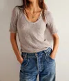 FREE PEOPLE FRANCIS TEE IN JACK RABBIT