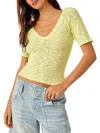 Free People Francis Textured T-shirt In Multi