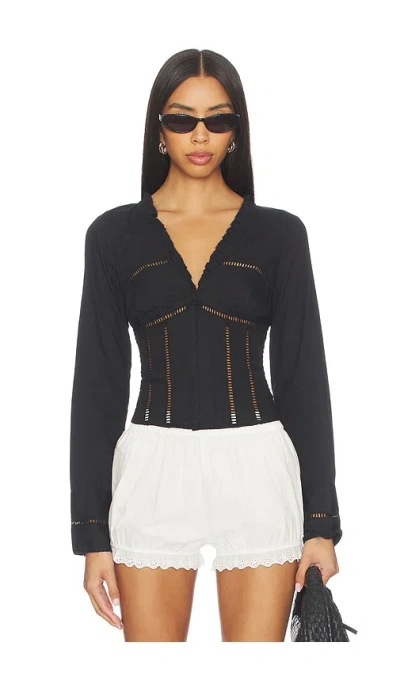 Free People Frankie Corset Top In Black
