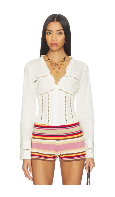 Free People Frankie Corset Top In White