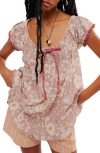 Free People Frankie Floral Tunic In Stone Combo