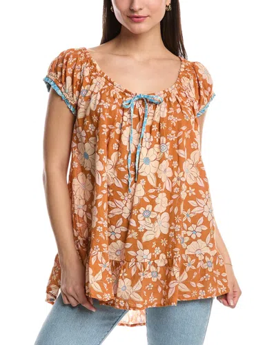 Free People Frankie Printed Tunic In Yellow