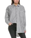 Free People Freddie Stripe Oversize Button-up Shirt In Blue