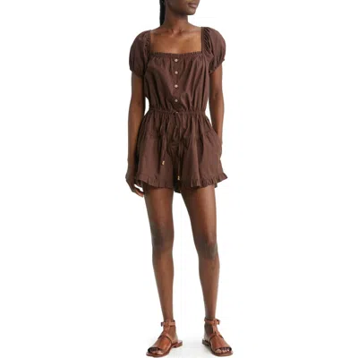 Free People A Sight For Sore Eyes Romper In Brown
