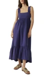 Free People Isabella Ruffle Maxi Dress In Blue Depth
