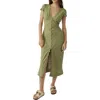 Free People New In Town Midi Dress In Green