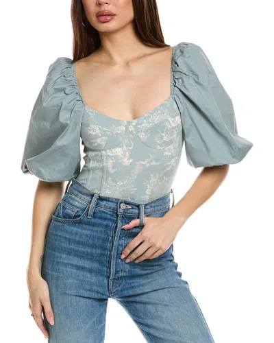Free People Prairie Rose Bodysuit In Green