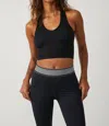 Free People Free Throw Crop Tank Top In Black In Black