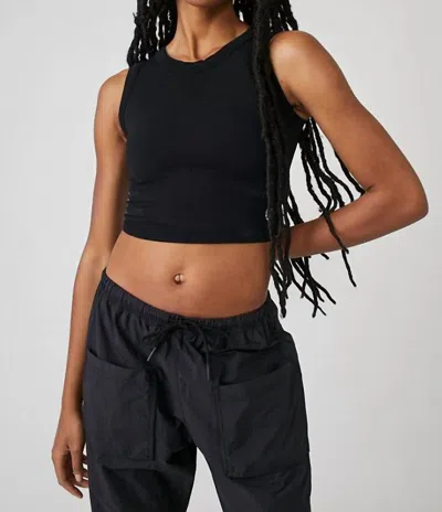 Free People Free Throw Muscle Tank Top In Black