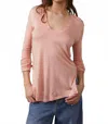 Free People Fresh And Clean Long Sleeve Tee In Coral Mist In Pink