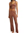 Free People Fresh In Love Lounge Set In Brown In Brown Combo