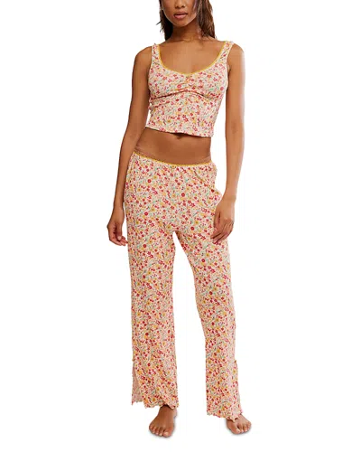 Free People Fresh In Love Lounge Set In Metallic