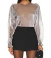 Free People Freya Frost Top In Silver