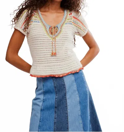 Free People Friendship Pullover Top In Tofu Combo In Multi