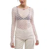 Free People From Me To You Long Sleeve Sheer Lace T-shirt In Blossom