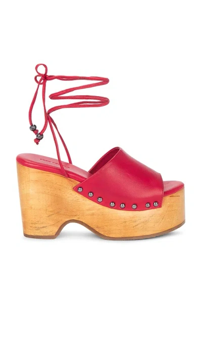 Free People Front Row Wrap Clog In Red