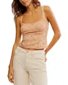 Free People Full Bloom Eyelet Knit Camisole