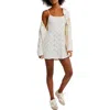 Free People Full Bloom Stretch Cotton Eyelet Mini Slipdress In Ivory
