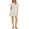 Free People Full Time Fun Cotton Poplin Minidress In White
