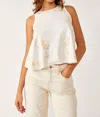 Free People Fun And Flirty Embroidery Top In Ivory Combo In Beige