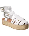 Free People Gable Glad Ankle Strap Espadrille Platform Sandal In White