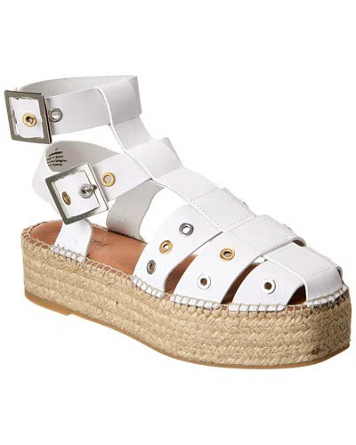 Free People Gable Glad Platform Espadrille Sandal In White