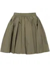 Free People Gaia Pleated Cotton Mini Skirt In 中性色