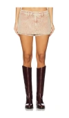 Free People Galivanting Cord Skort In Chocolate Truffle