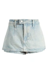 FREE PEOPLE GALIVANTING DENIM SKORT